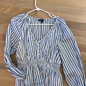 Like New! J. Crew Long Sleeved V-neck Striped Blouse